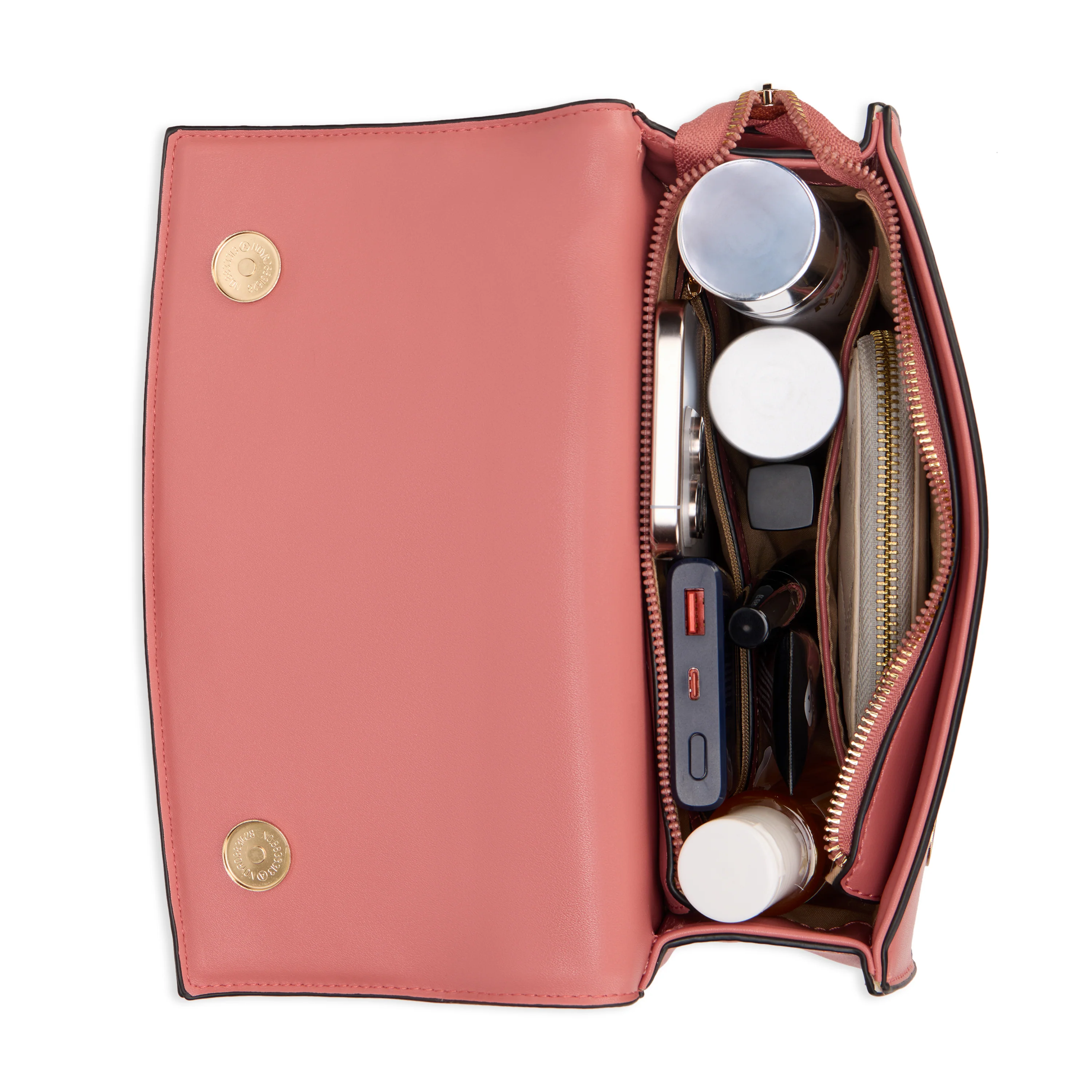Caprese Elsa Medium Cosmetic Pink Satchel Bag - Image 11