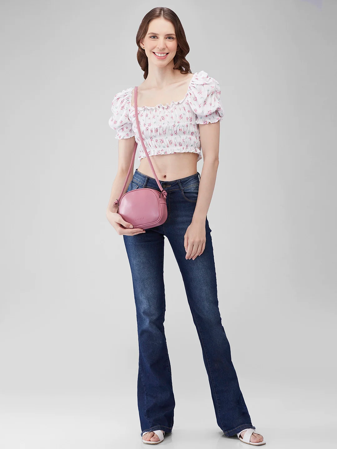 Caprese Elsie Small Blush Sling Bag - Image 2