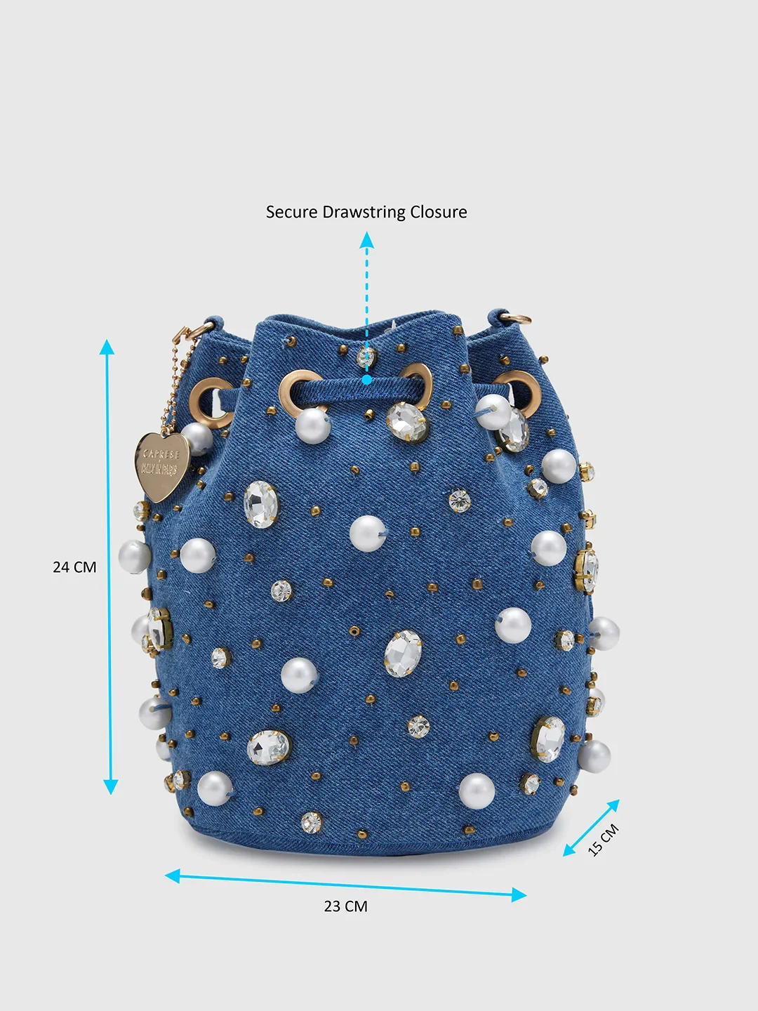 Caprese Emily In Paris Small Blue Sling Bag - Image 5