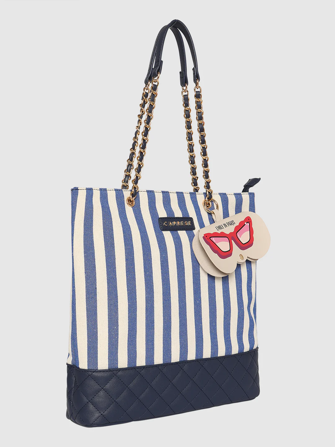 Caprese Emily In Paris Printed Medium Navy Tote Bag - Image 5