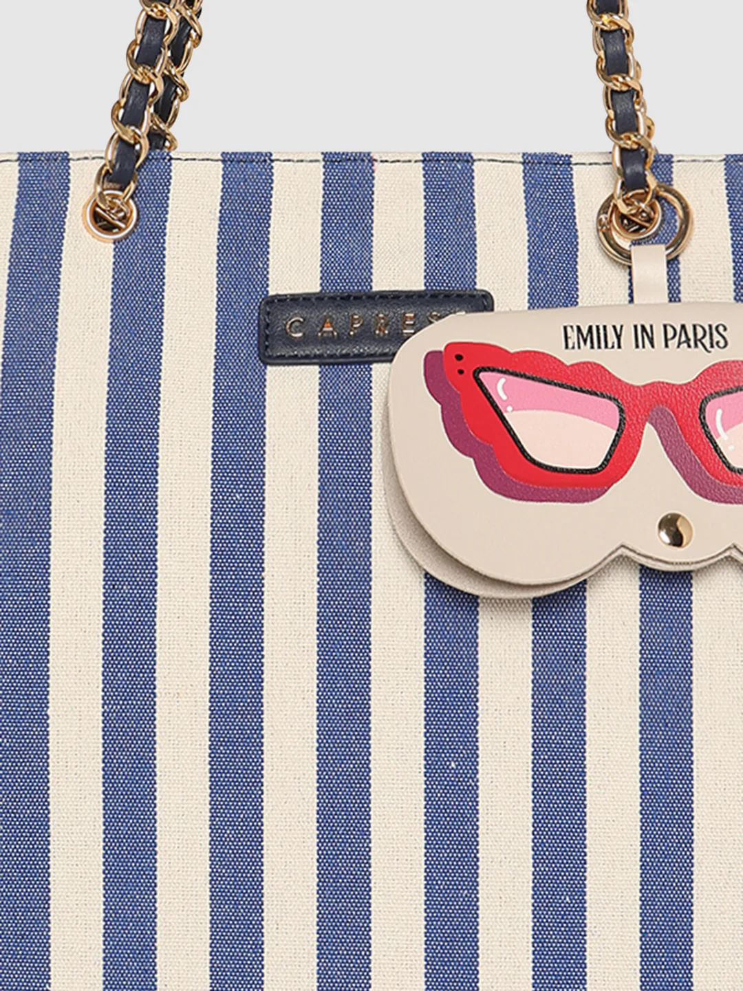 Caprese Emily In Paris Printed Medium Navy Tote Bag - Image 9