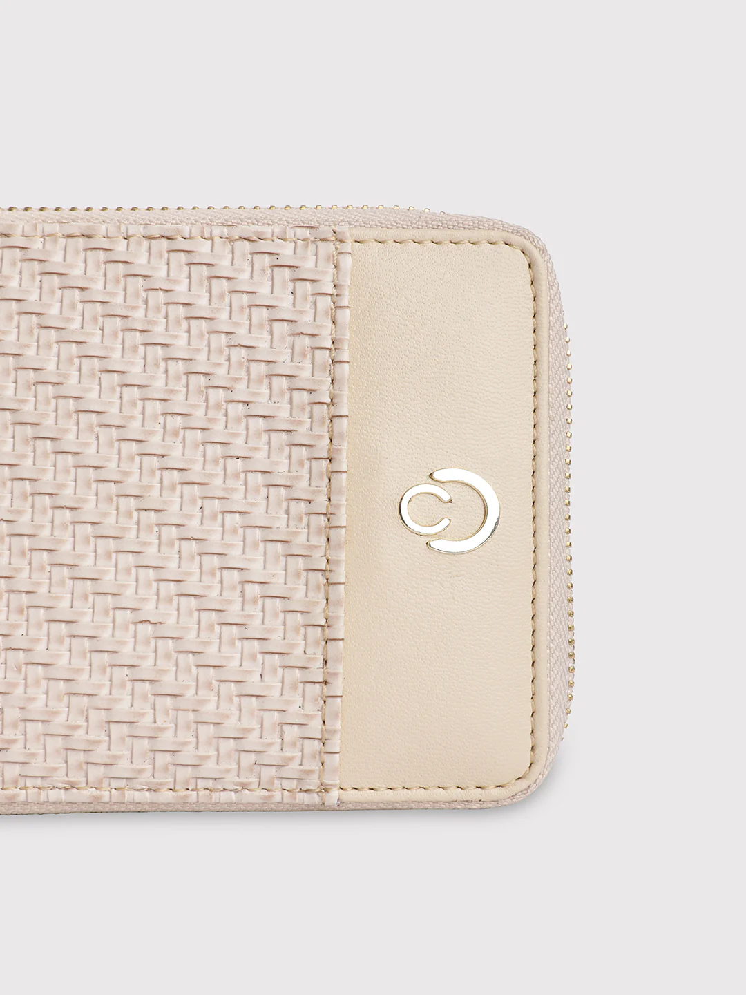 Caprese Emma Small Beige Zip Around Wallet - Image 5