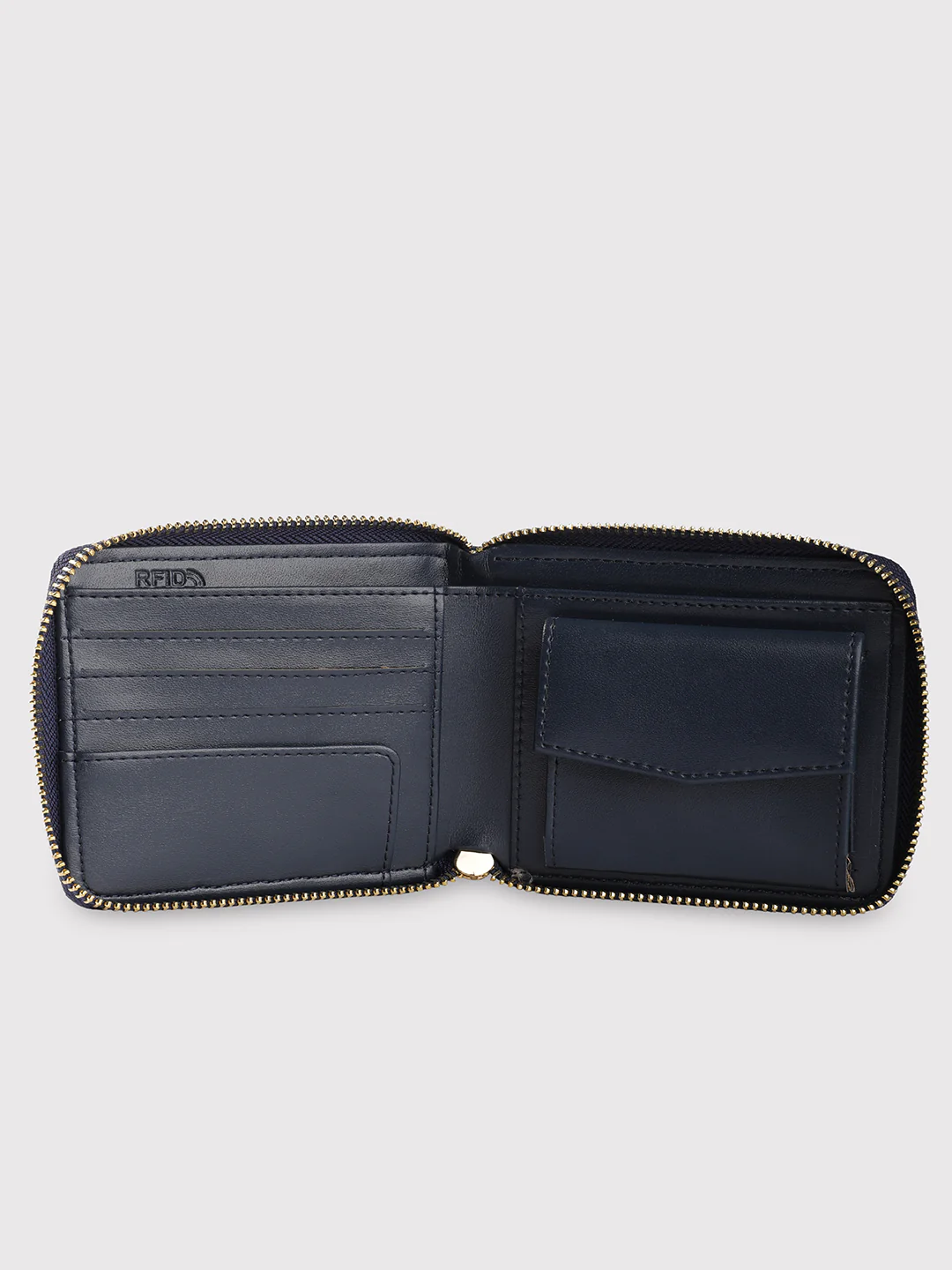 Caprese Emma Small Navy Zip Around Wallet - Image 11