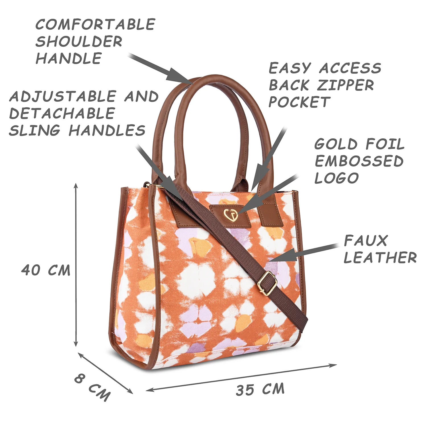 Caprese Enora Small Rust Tote Bag - Image 9