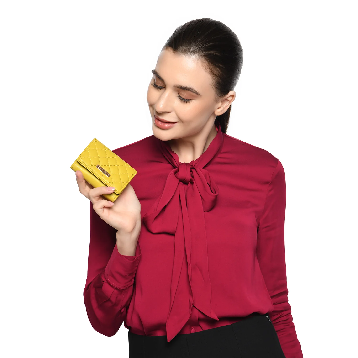 Caprese Erica Small Lime Flap Wallet - Image 3