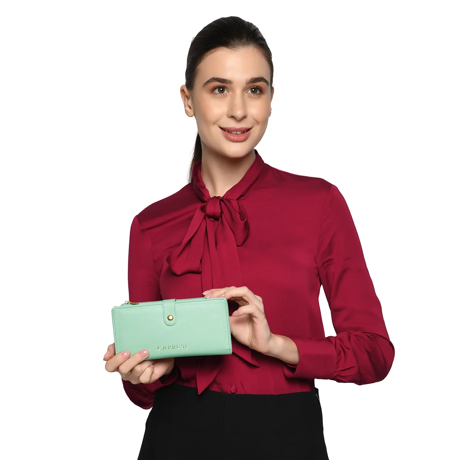 Caprese Erica Medium Powder Blue Fold Wallet - Image 5