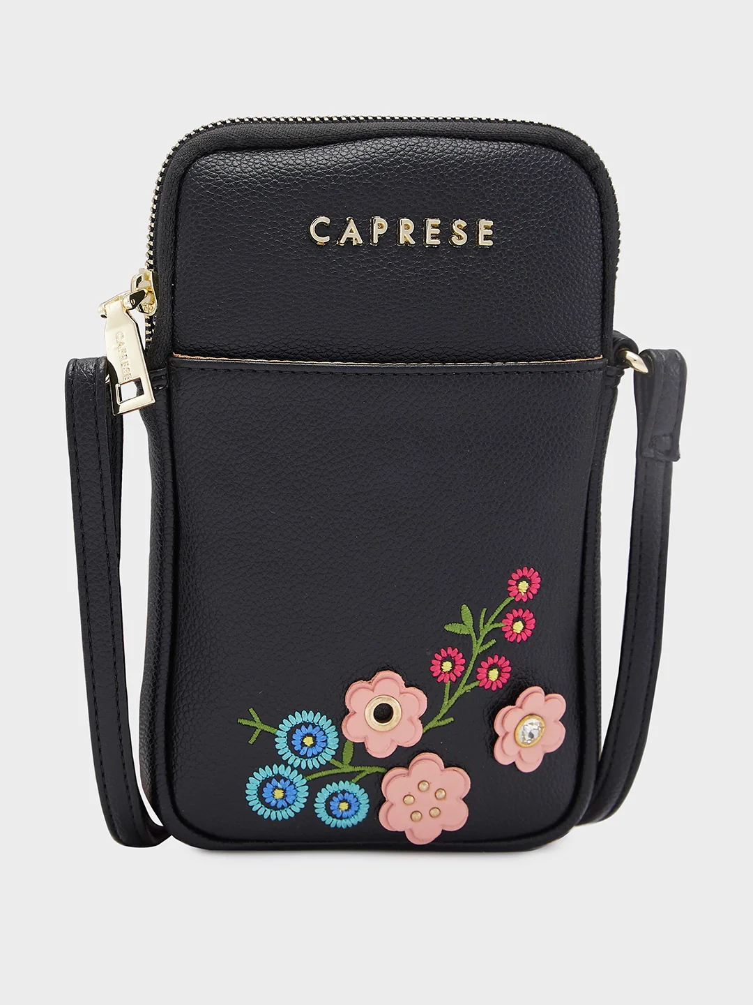 Caprese Erica Small Black Mobile Pouch