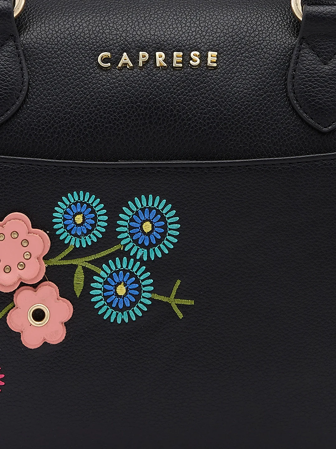 Caprese Erica Medium Black Satchel Bag - Image 9