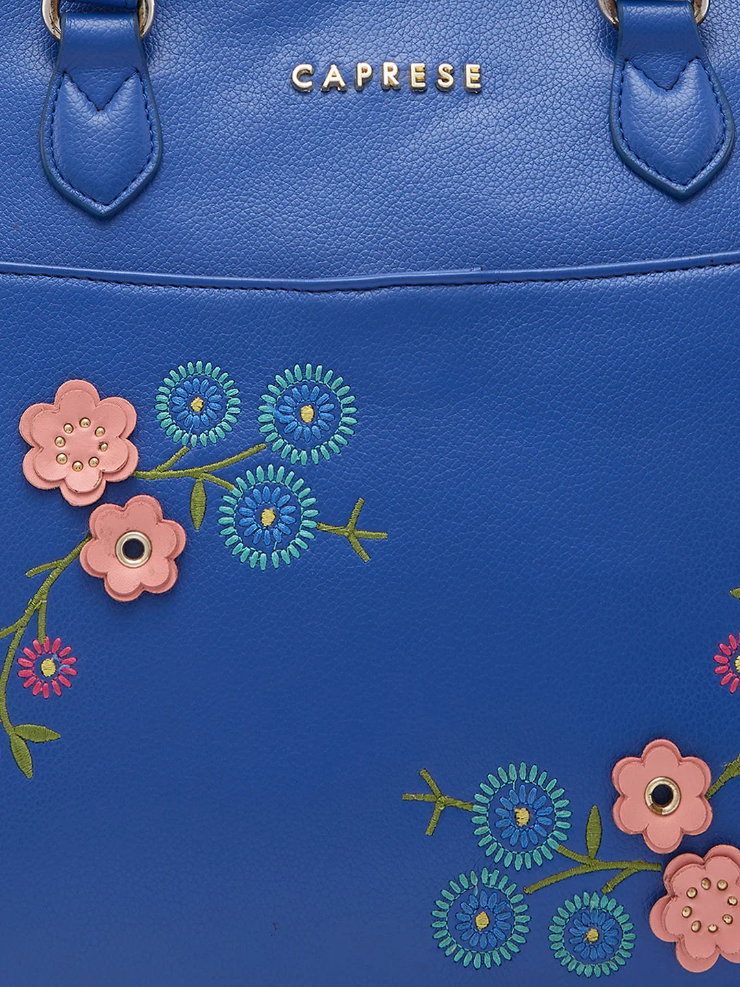 Caprese Erica Medium Floral Blue Tote Bag - Image 11