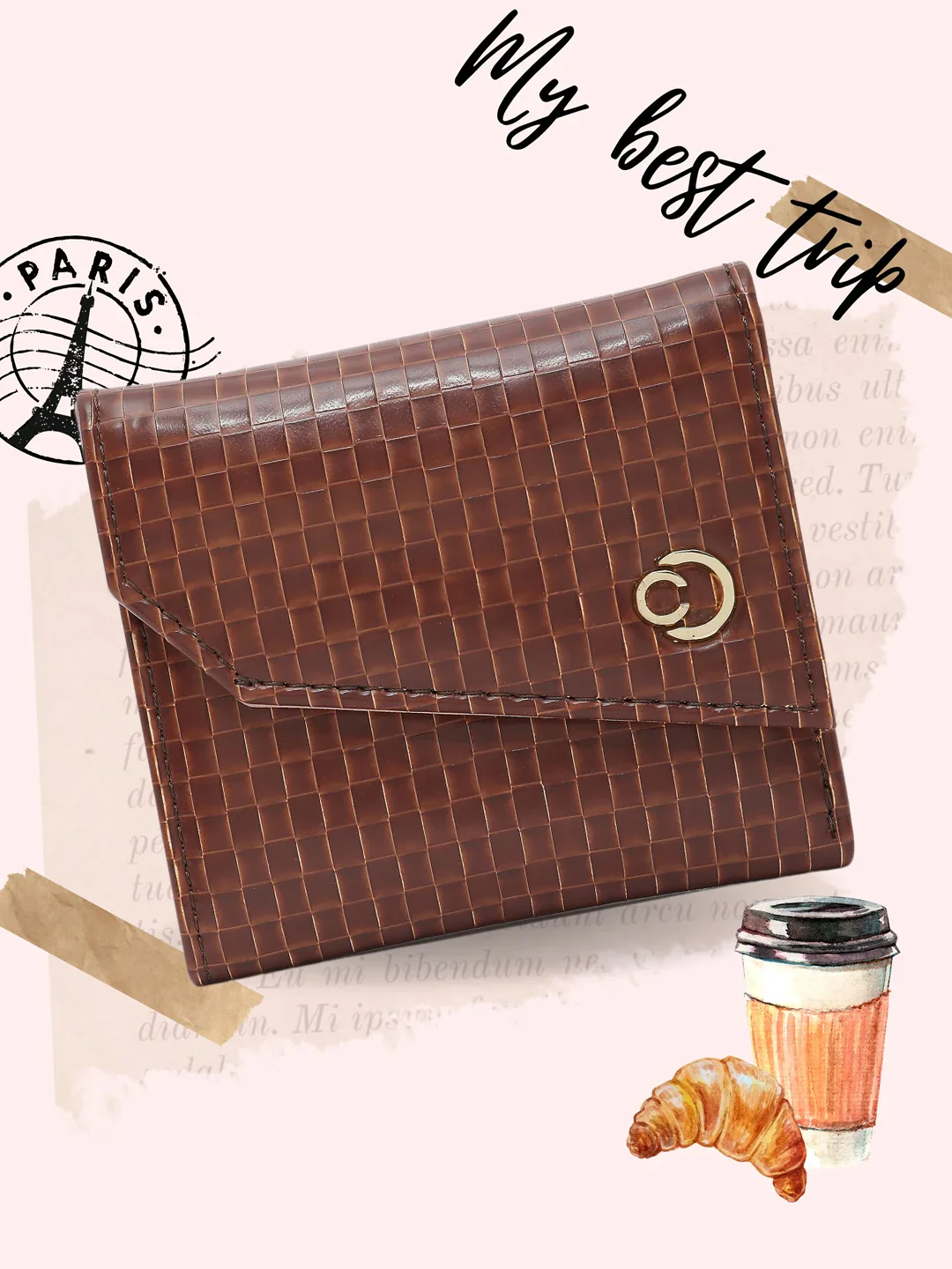 Caprese Ernesa Small Brown Wallet - Image 2