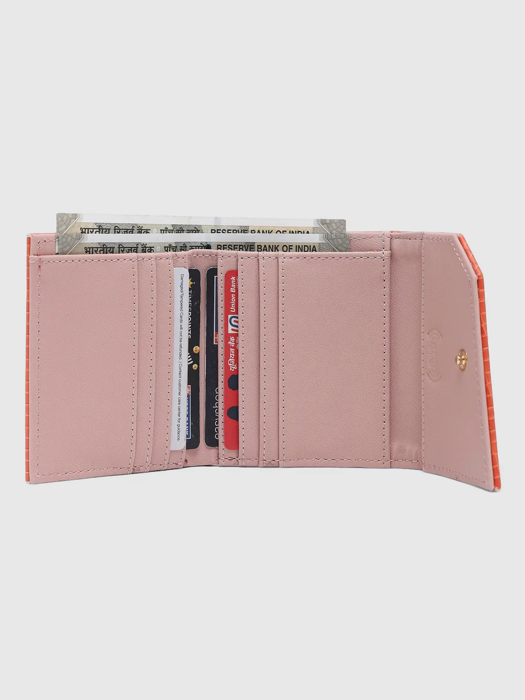 Caprese Ernesa Small Orange Wallet - Image 11