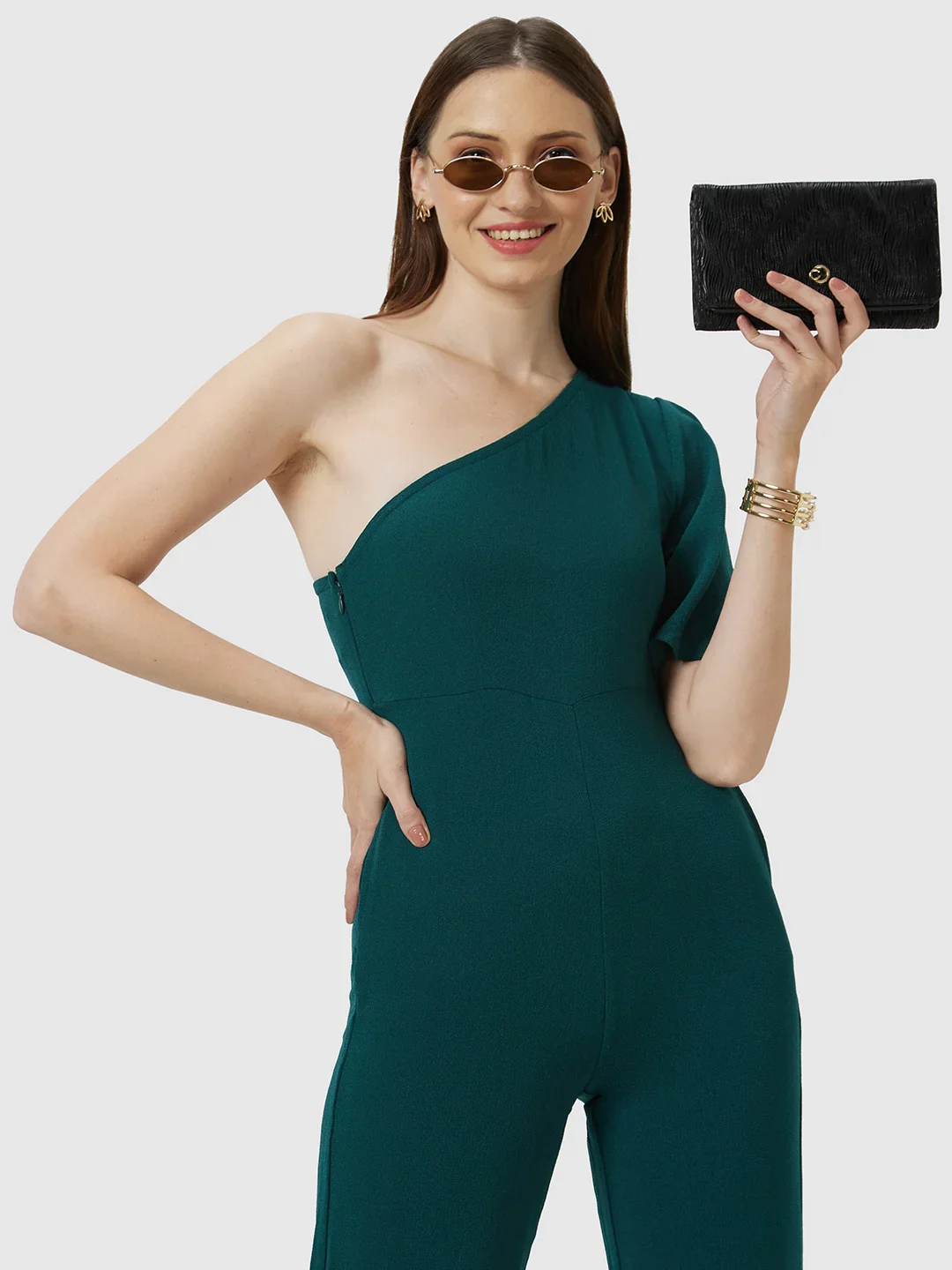 Caprese Eryka Medium Black Clutch - Image 11