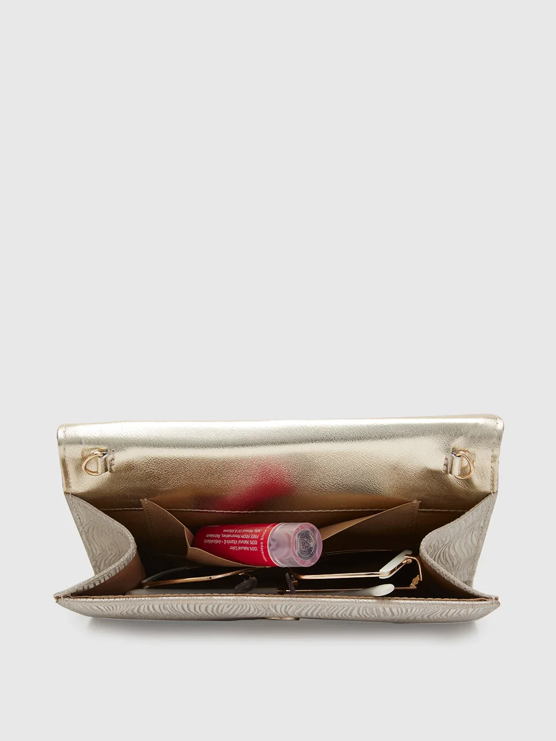 Caprese Eryka Medium Light Gold Clutch - Image 7
