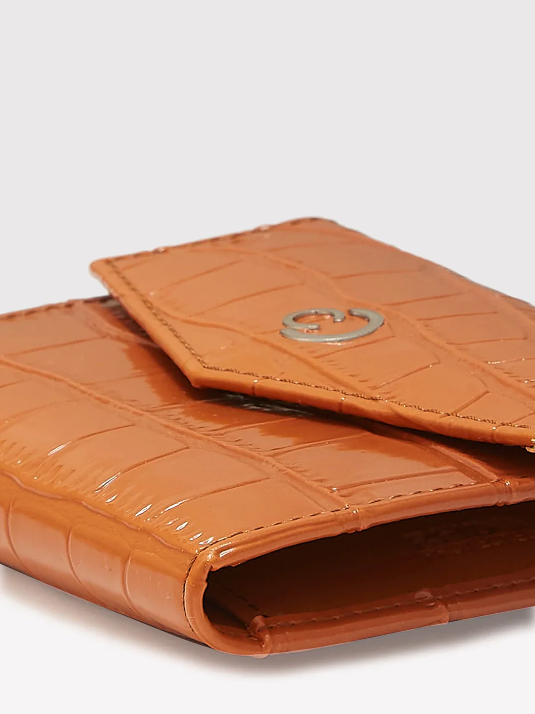 Caprese Eva Small Tan Flapover Wallet - Image 6