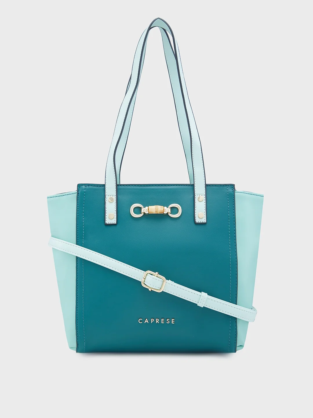 Caprese Eva Medium Dark Green Satchel Bag - Image 4