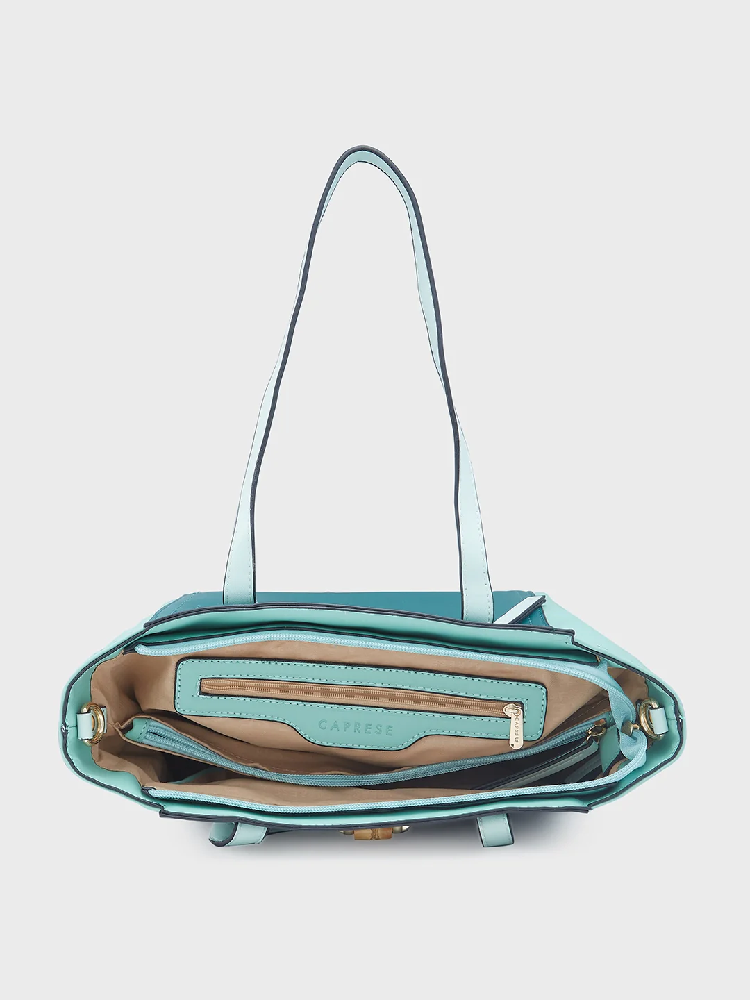 Caprese Eva Medium Dark Green Satchel Bag - Image 5