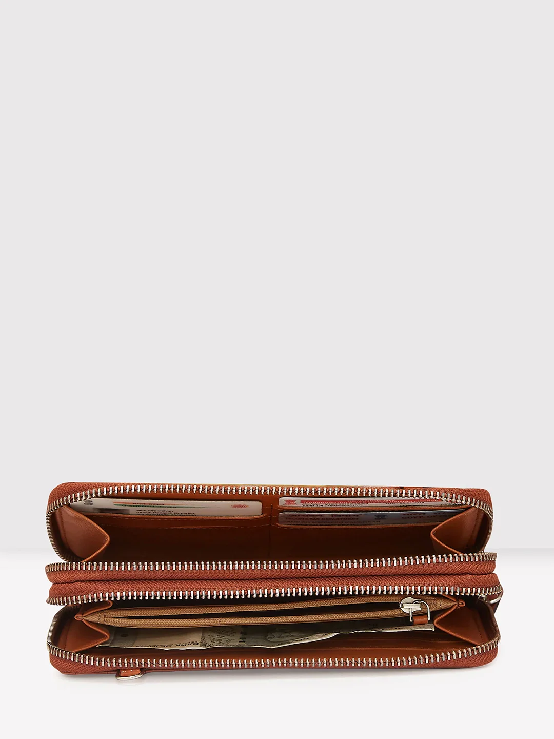 Caprese Eva Sling Large Tan Zip Around Wallet - Image 8