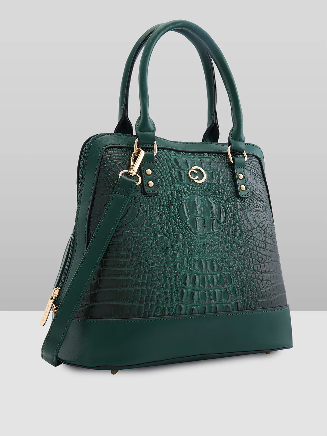 Caprese Felix Medium Green Satchel Bag - Image 4