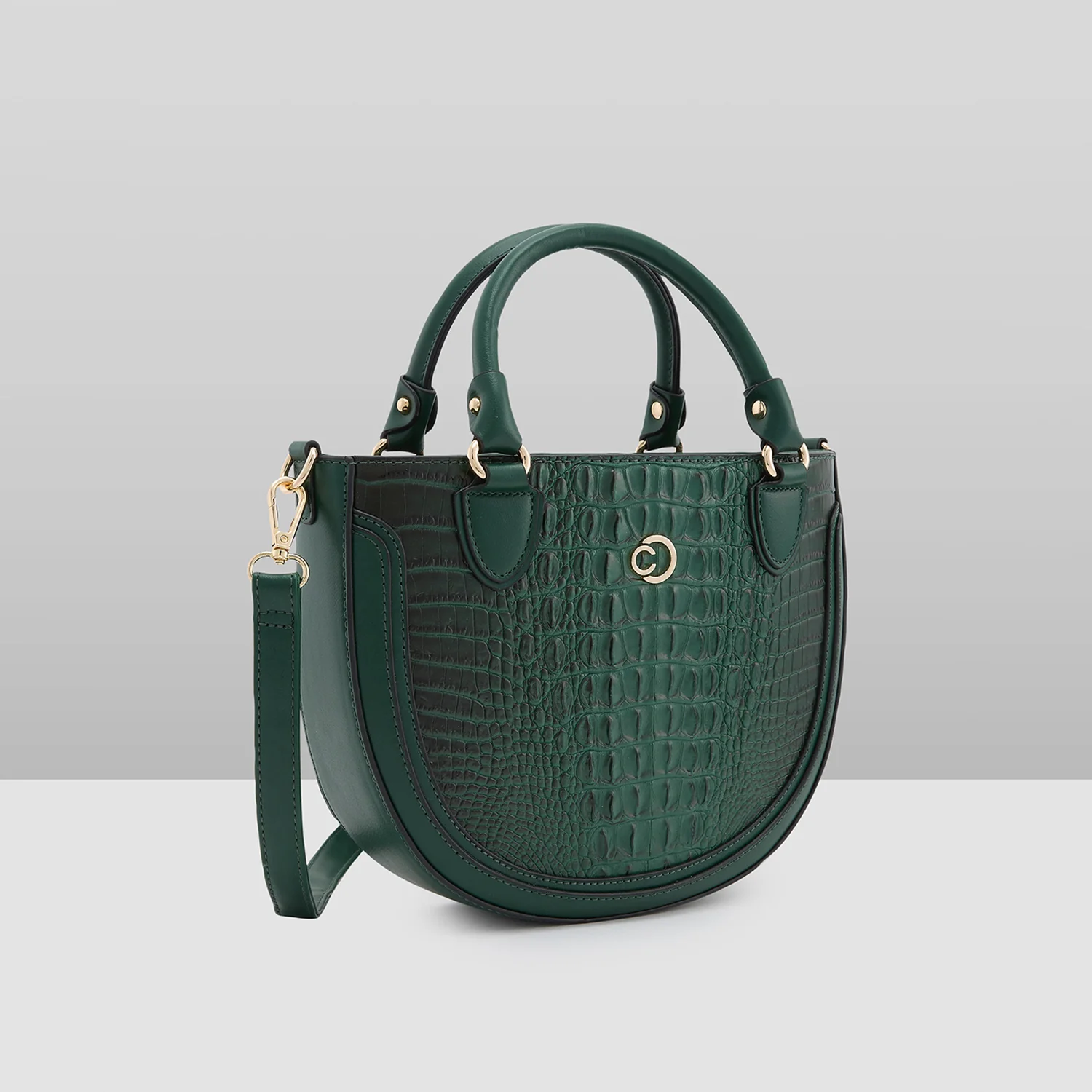 Caprese Felix Small Green Satchel Bag - Image 3