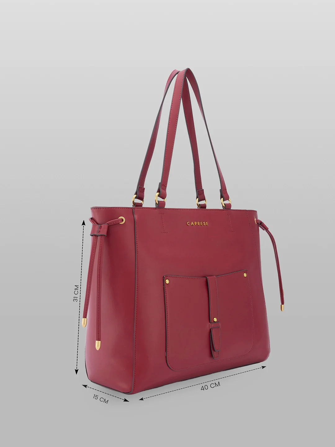 Caprese Fiji Large Cherry Lacquer Laptop Tote Bag - Image 9