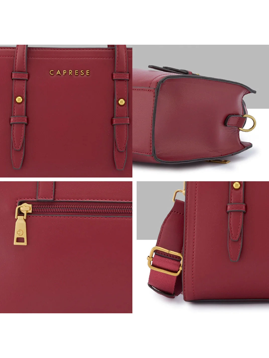 Caprese Fiji Small Cherry Lacquer Satchel Bag - Image 3