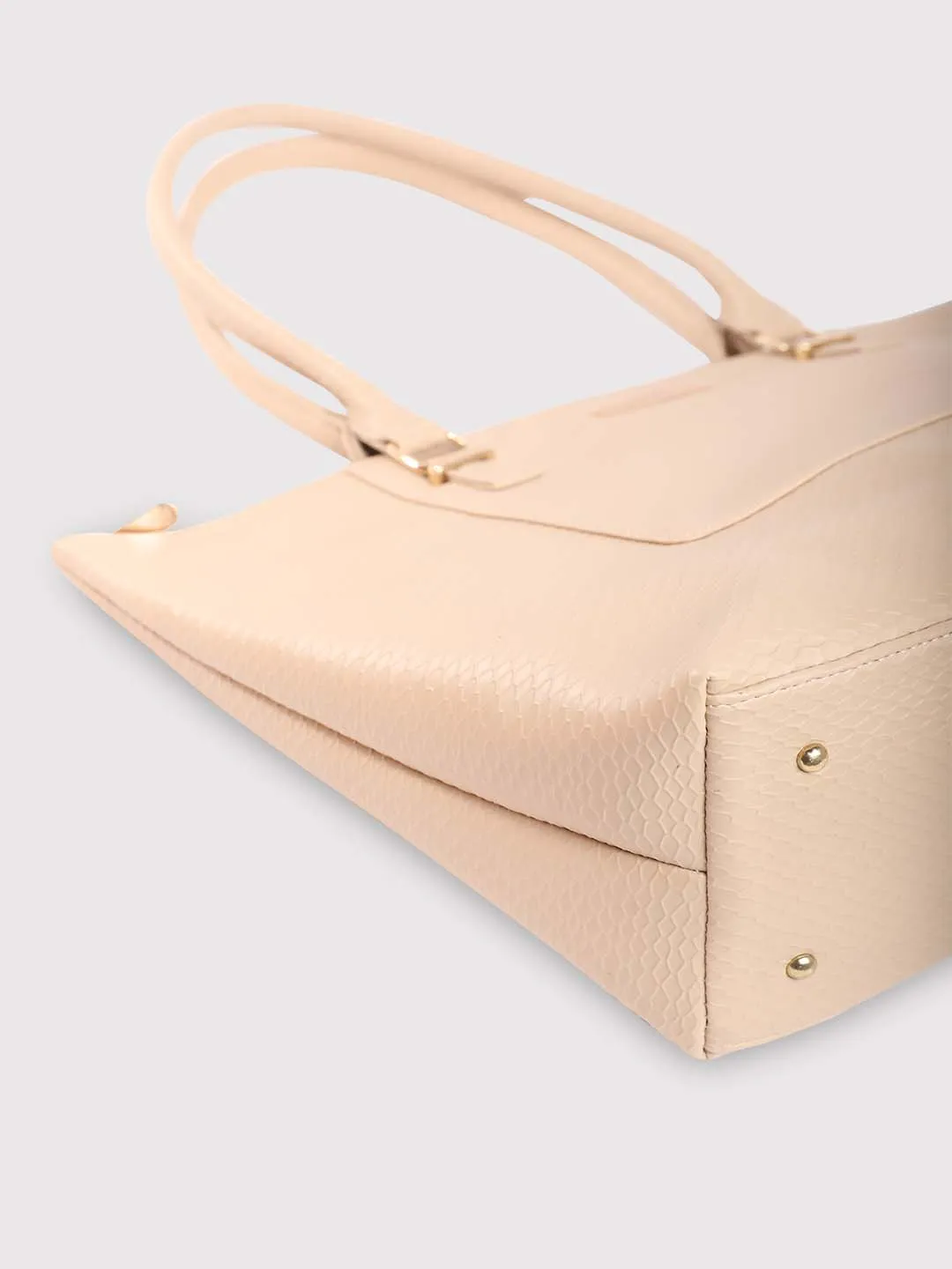 Caprese Fiona Tote Large Beige Office Laptop Bag - Image 11