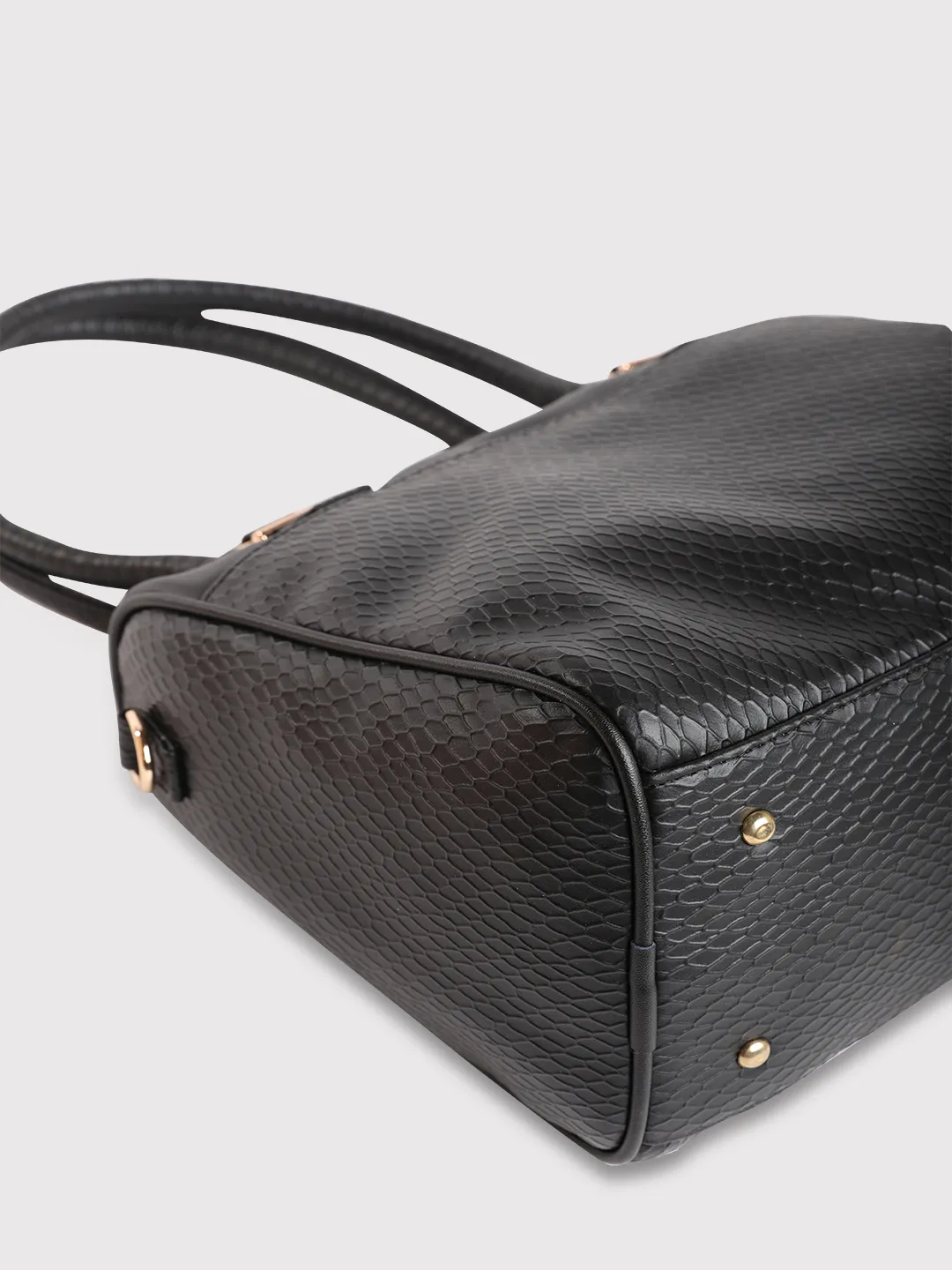 Caprese Fiona Medium Black Satchel Bag - Image 10