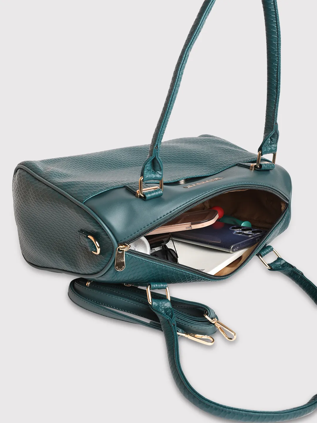 Caprese Fiona Medium Beige Satchel Bag - Image 15