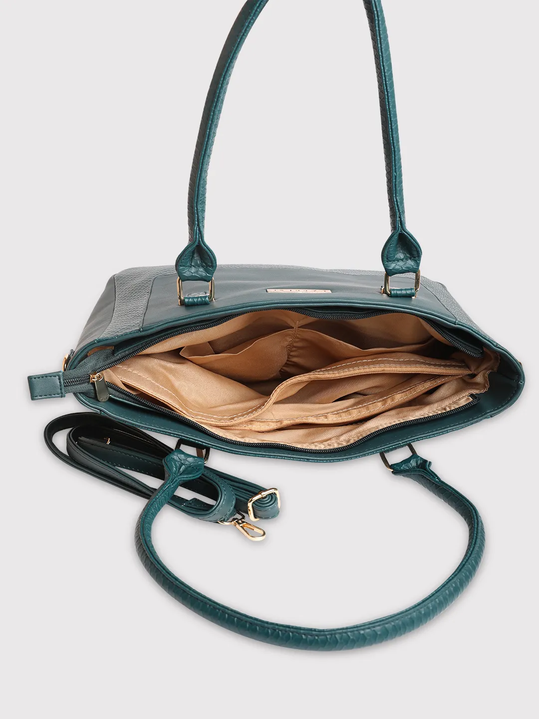 Caprese Fiona Large Teal Office Tote Bag - Image 12