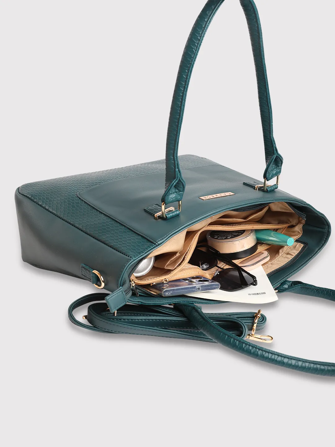 Caprese Fiona Large Teal Office Tote Bag - Image 13