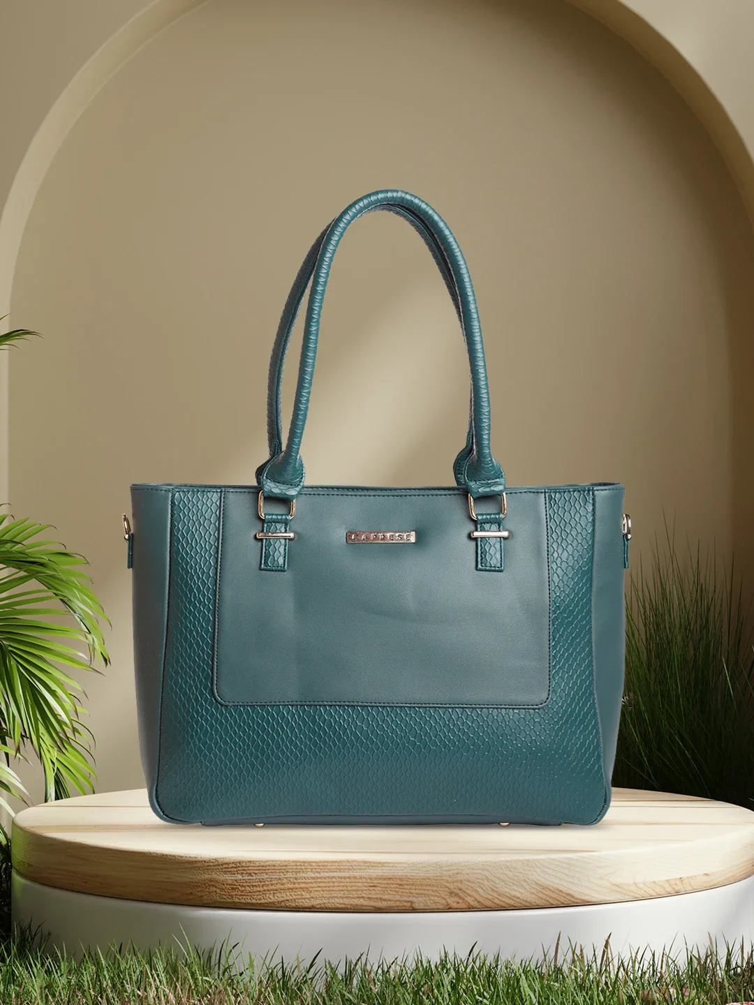 Caprese Fiona Large Teal Office Tote Bag - Image 3