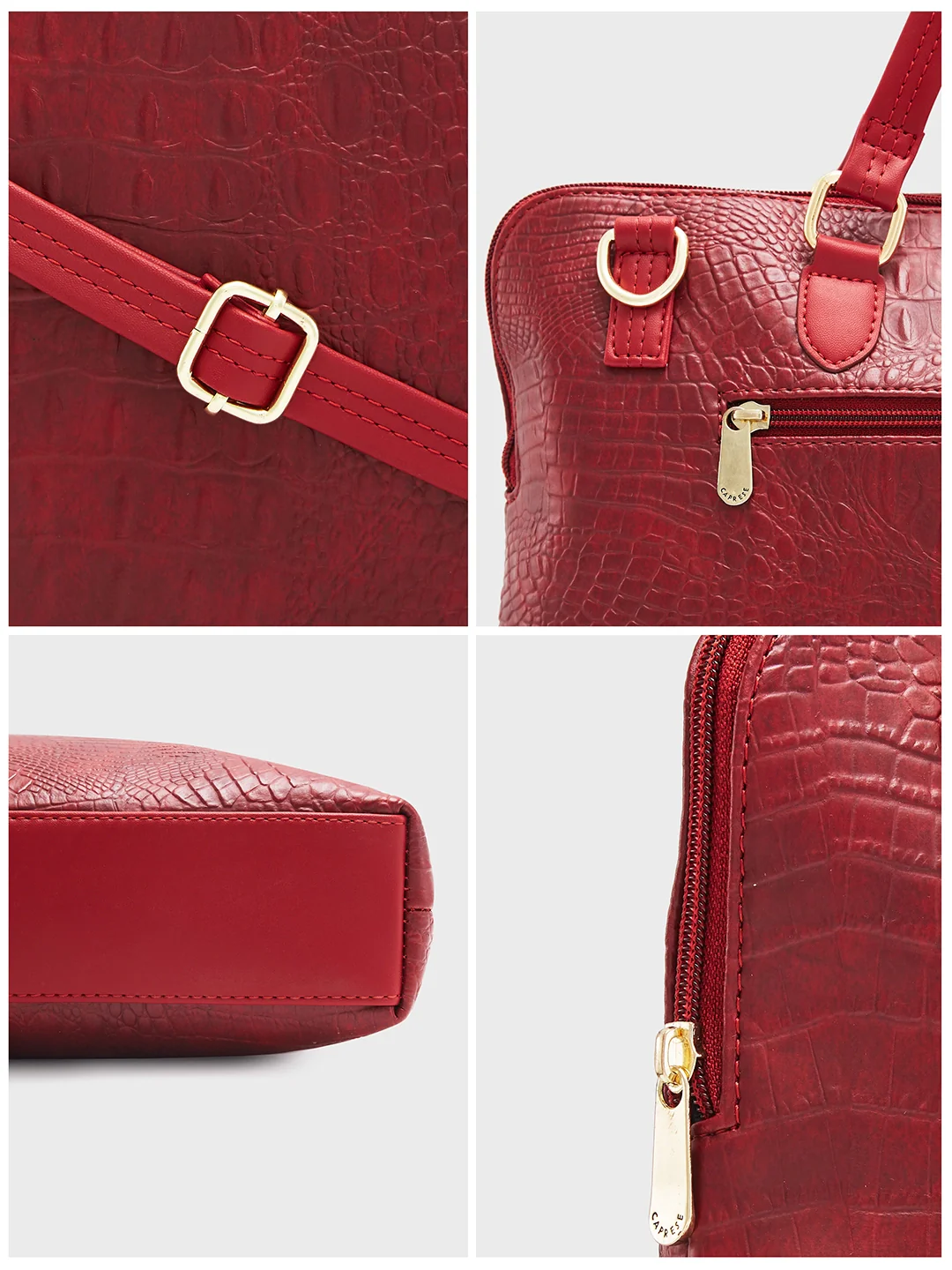 Caprese Flix Medium Maroon Laptop Bag - Image 11