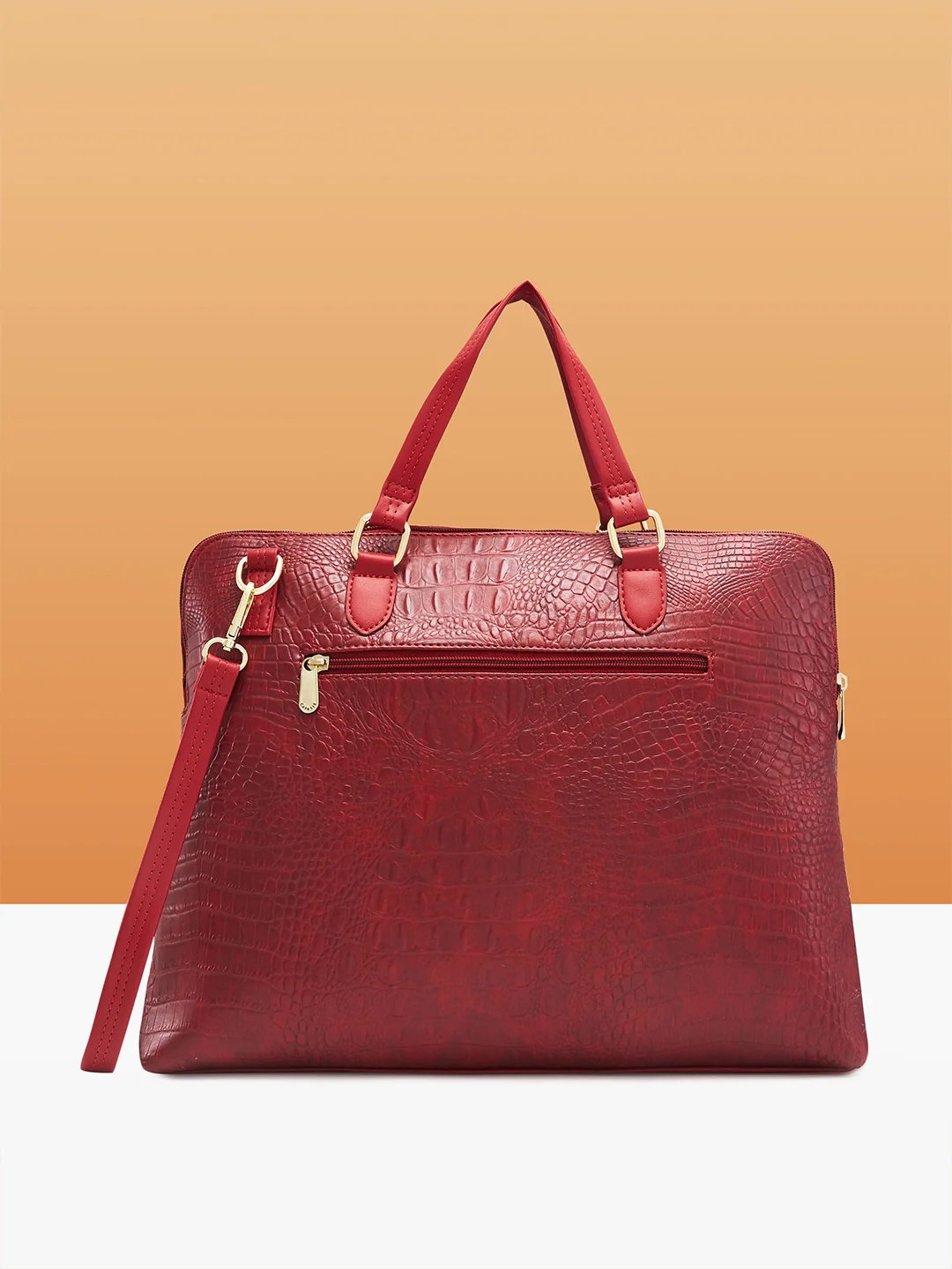 Caprese Flix Medium Maroon Laptop Bag - Image 3