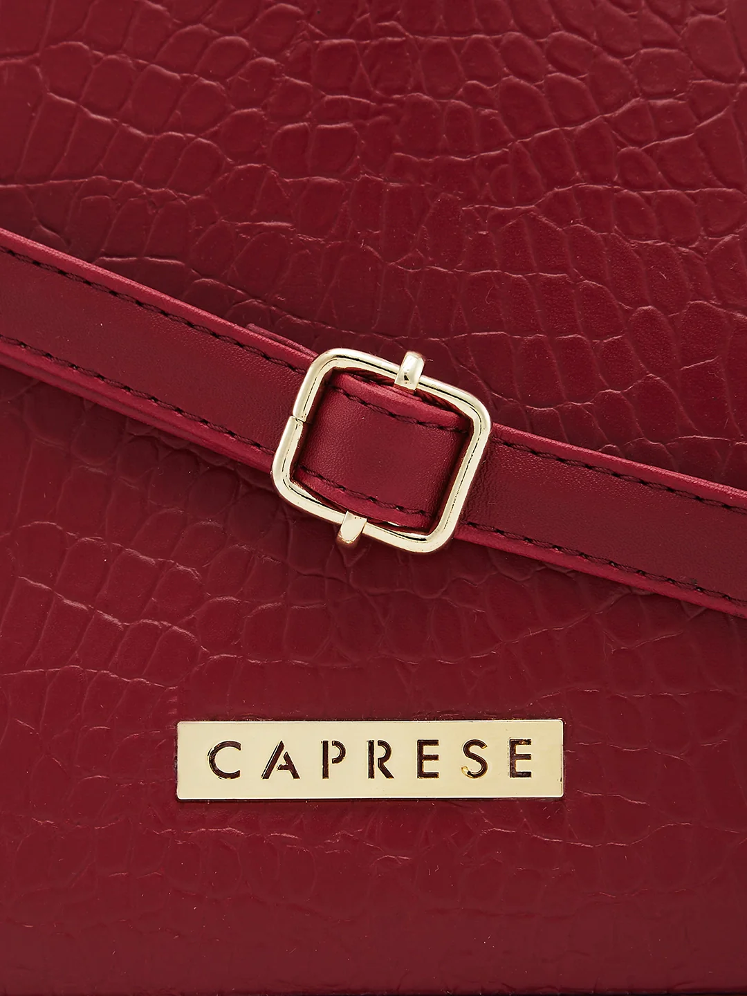 Caprese Flix Small Maroon Sling Bag - Image 11