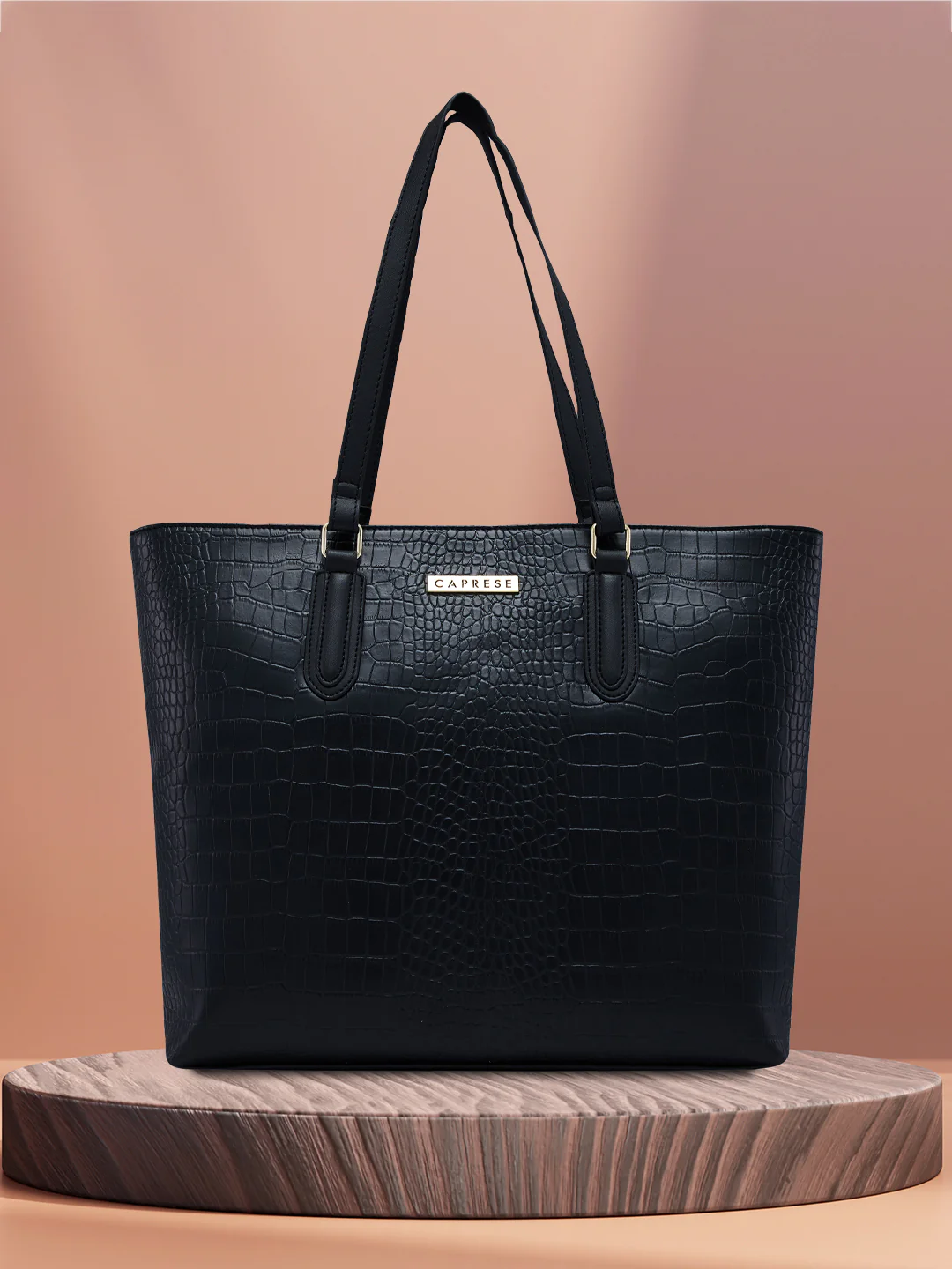 Caprese Flix Medium Black Tote Bag - Image 2