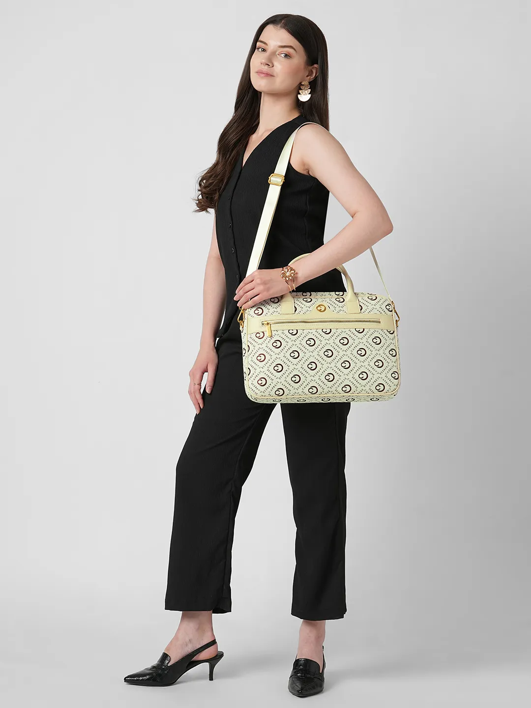 Caprese Florida Large Beige Laptop Sleeve - Image 9