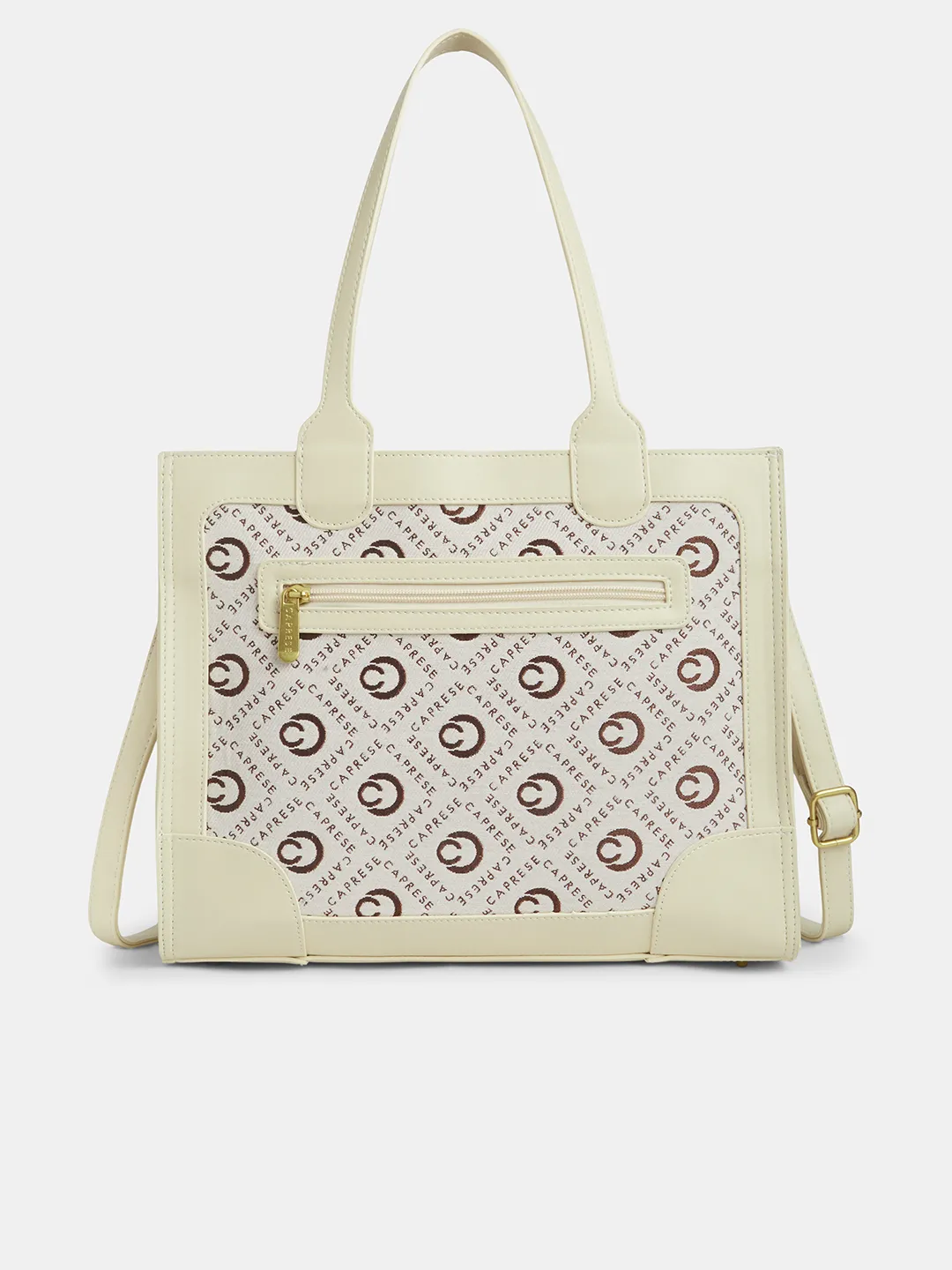 Caprese Florida Large Beige Tote Bag - Image 4
