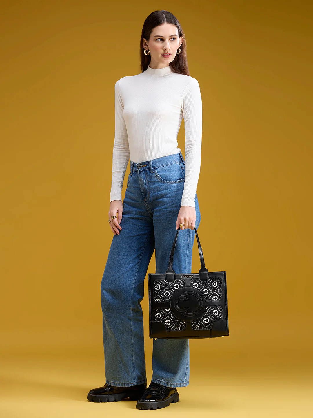 Caprese Florida Large Black Tote Bag - Image 8