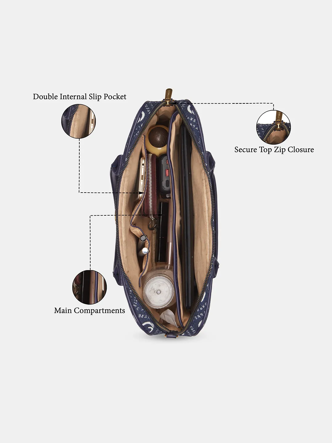 Caprese Florida Large Navy Laptop Sleeve - Image 7