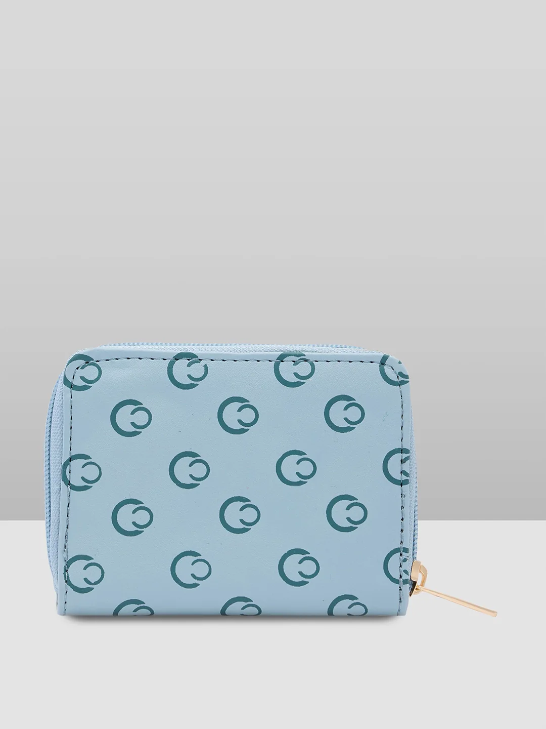 Caprese Freya Small Soft Blue Wallet - Image 3