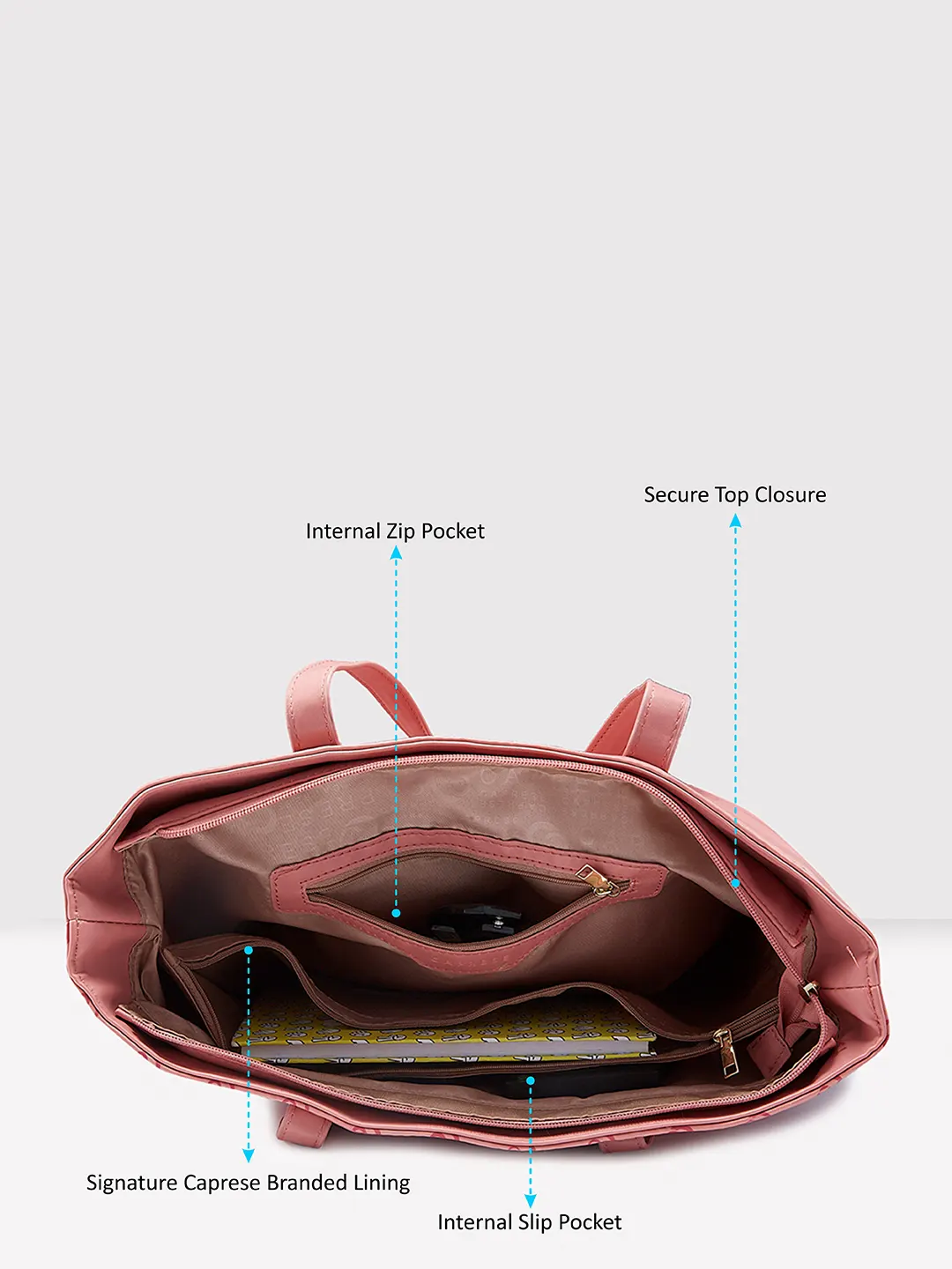 Caprese Freya Large Mellow Rose Tote Bag - Image 7