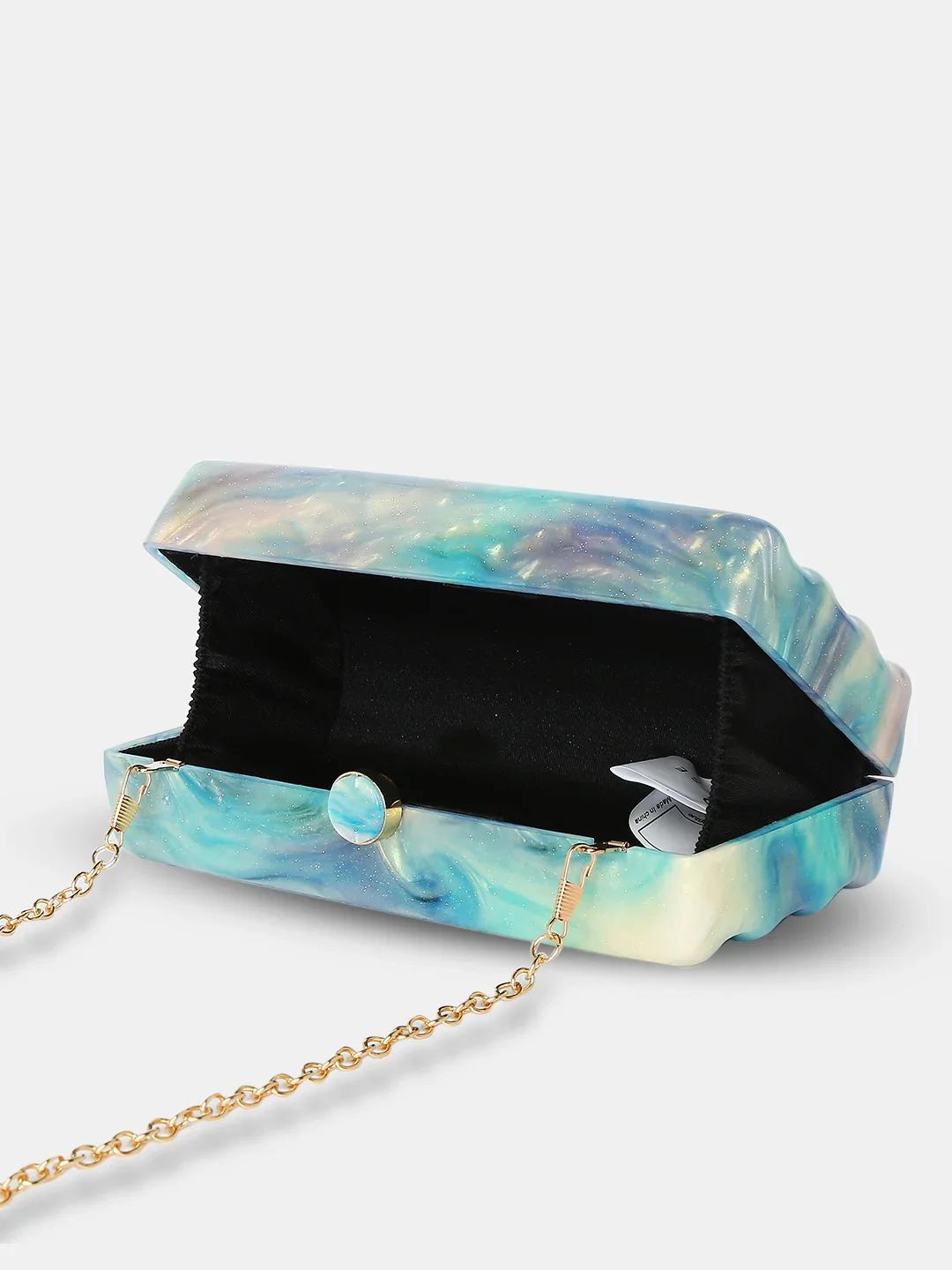 Caprese Gaina Small Blue Clutch - Image 9