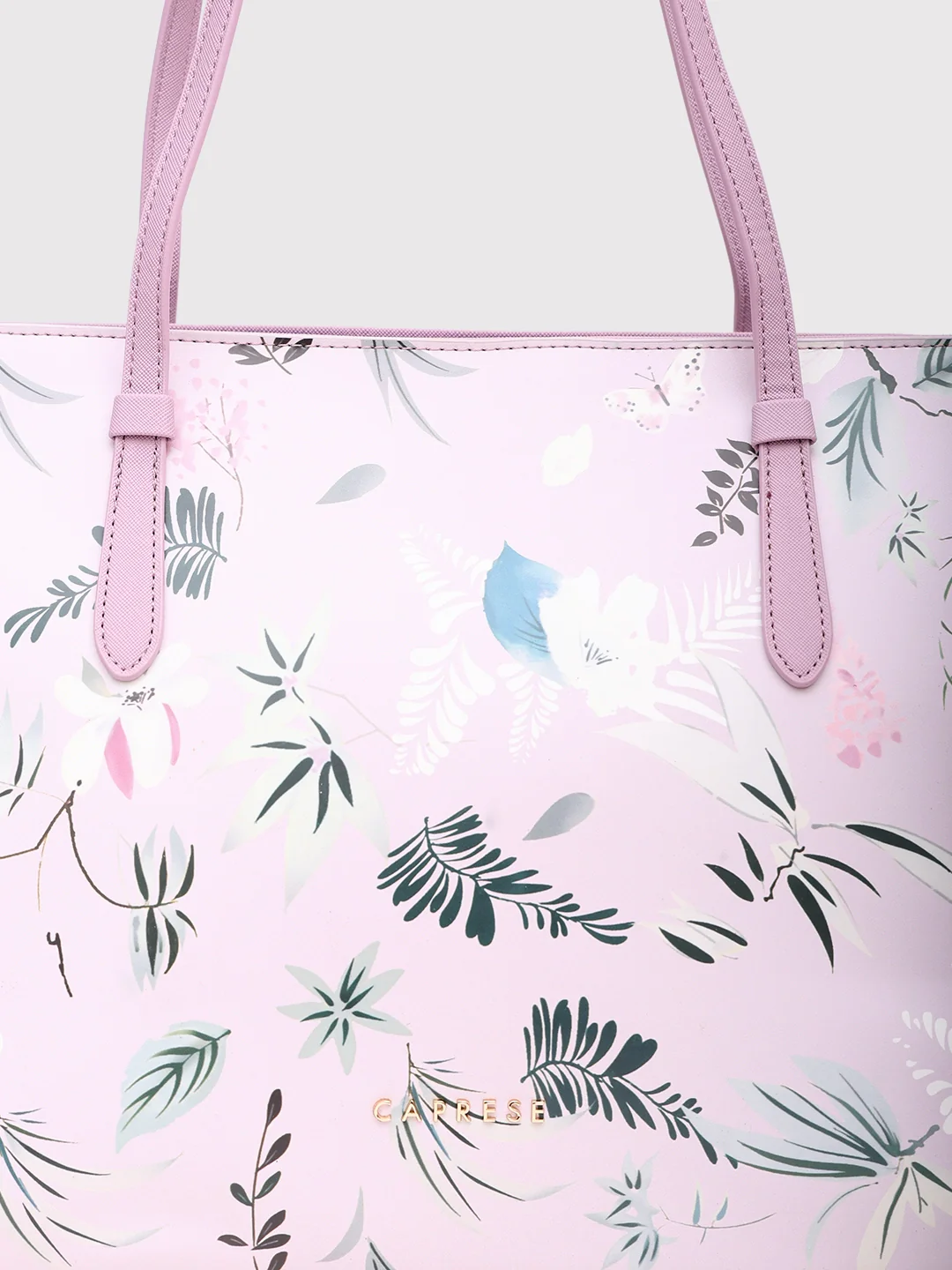 Caprese Gemma Floral Printed Large Purple Tote Bag - Image 2
