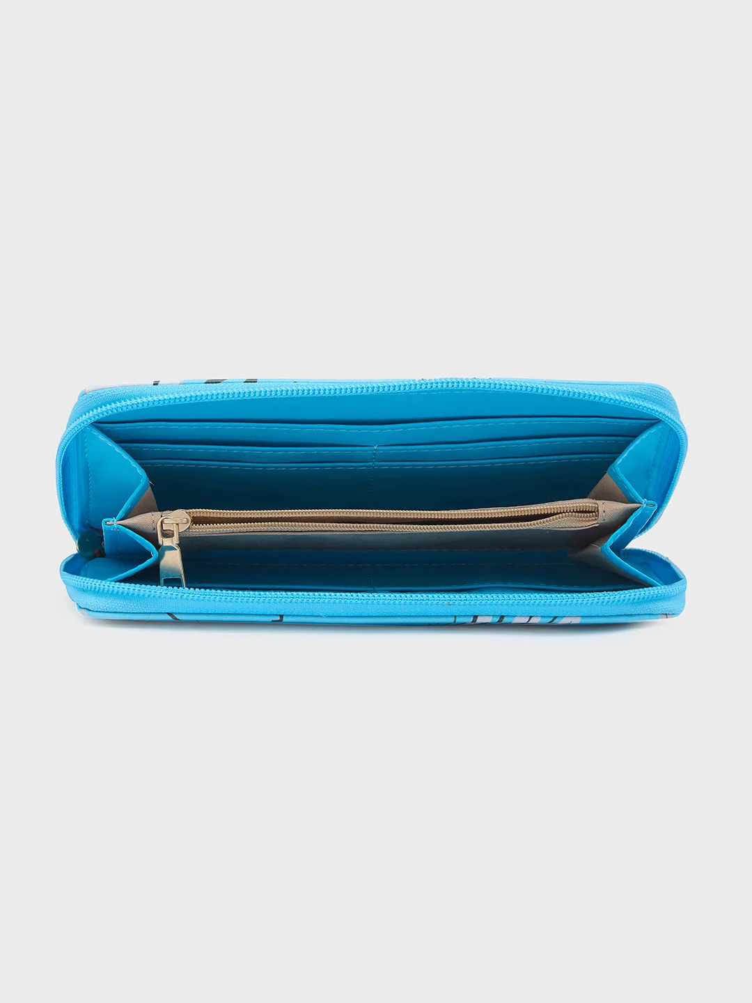 Caprese Gemma Medium Blue Zip Around Wallet - Image 8
