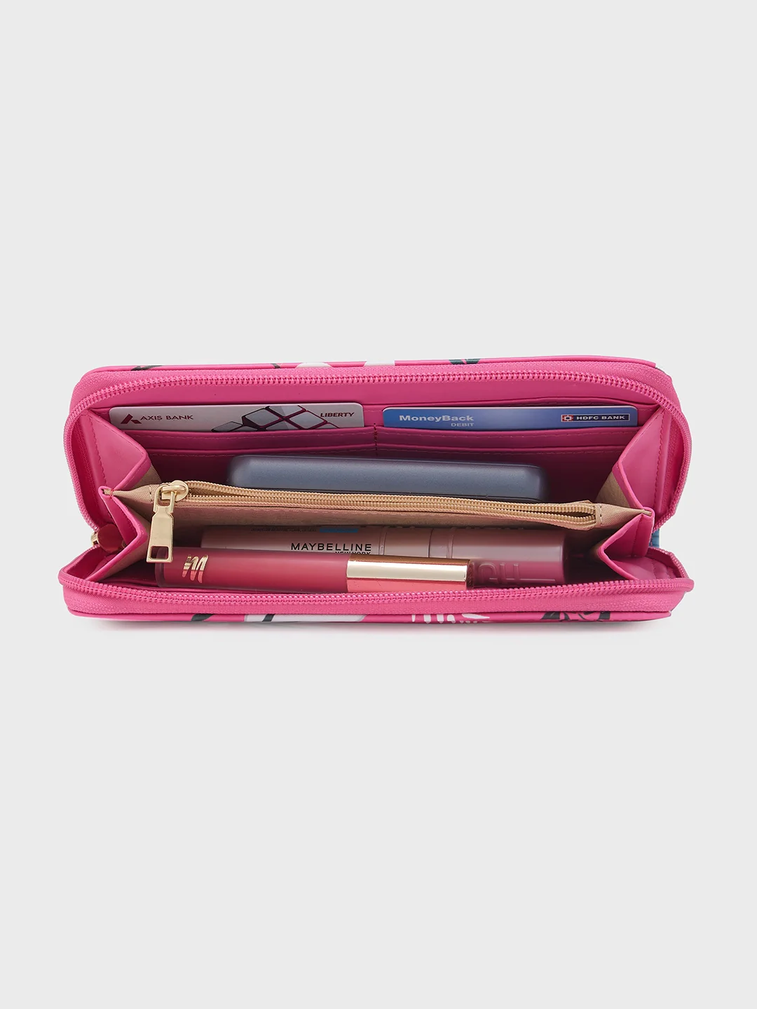 Caprese Gemma Medium Dark Pink Zip Around Wallet - Image 7