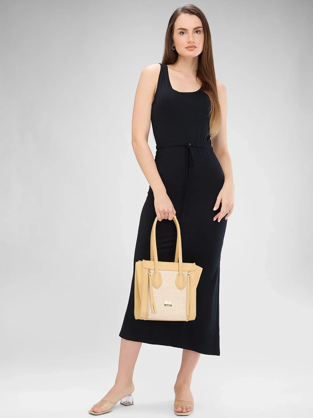 Caprese Georgia Medium Light Yellow Satchel Bag - Image 13