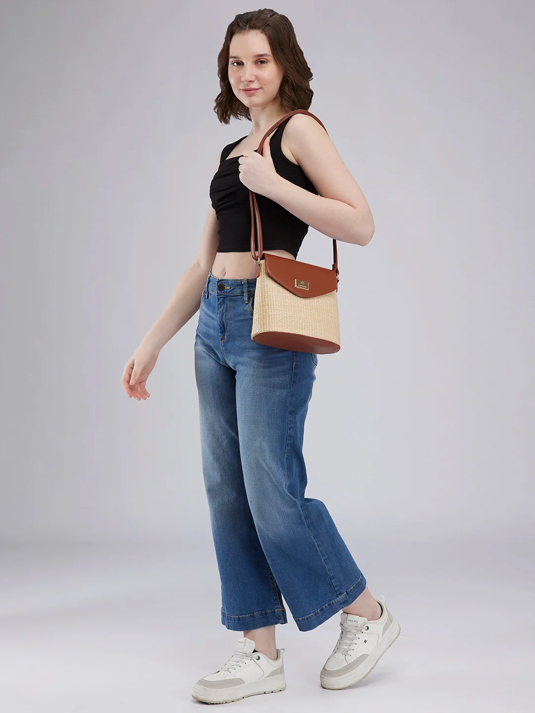 Caprese Georgia Small Brown Crossbody Bag - Image 2
