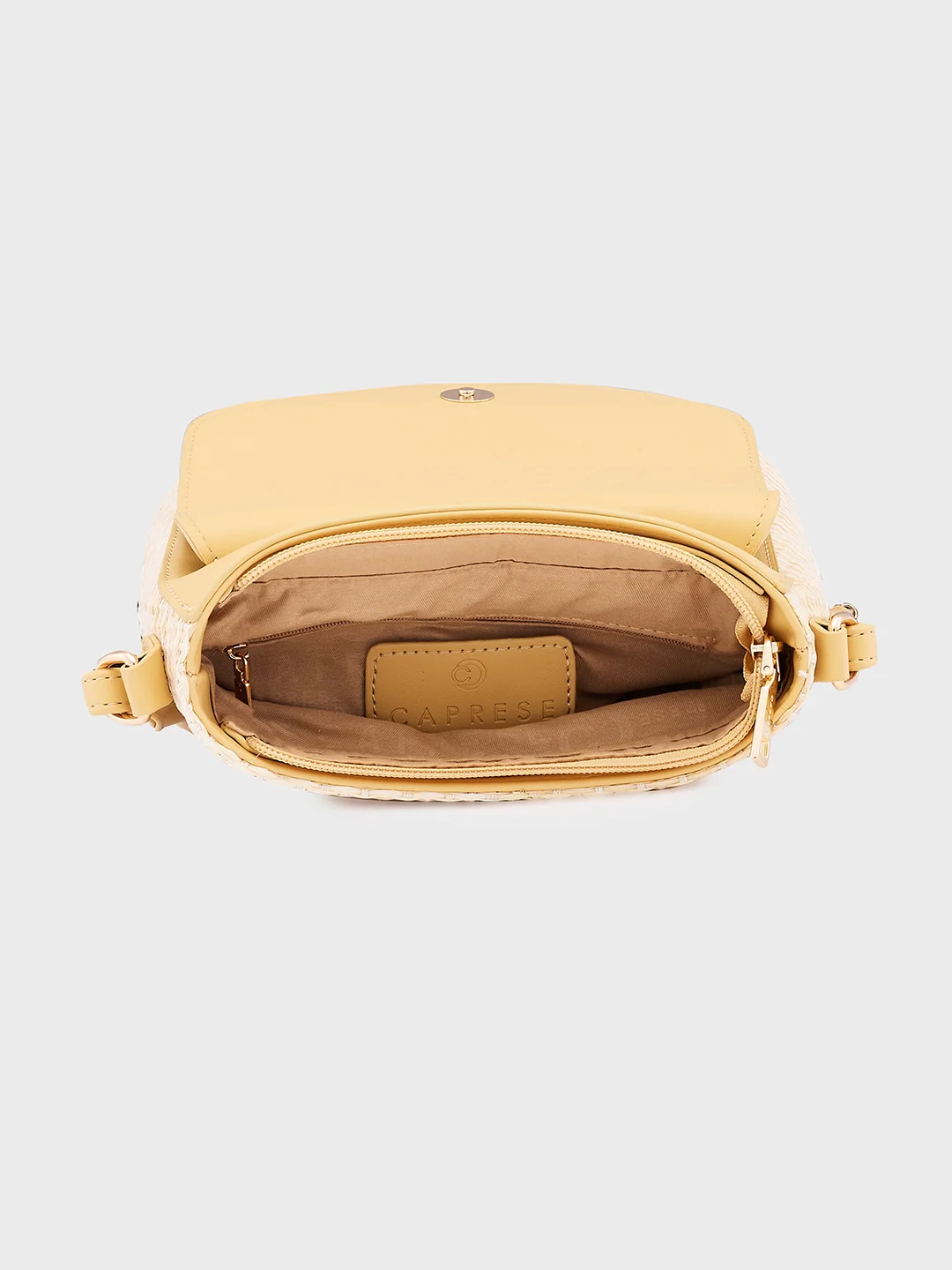 Caprese Georgia Small Light. Yellow Crossbody Bag - Image 9