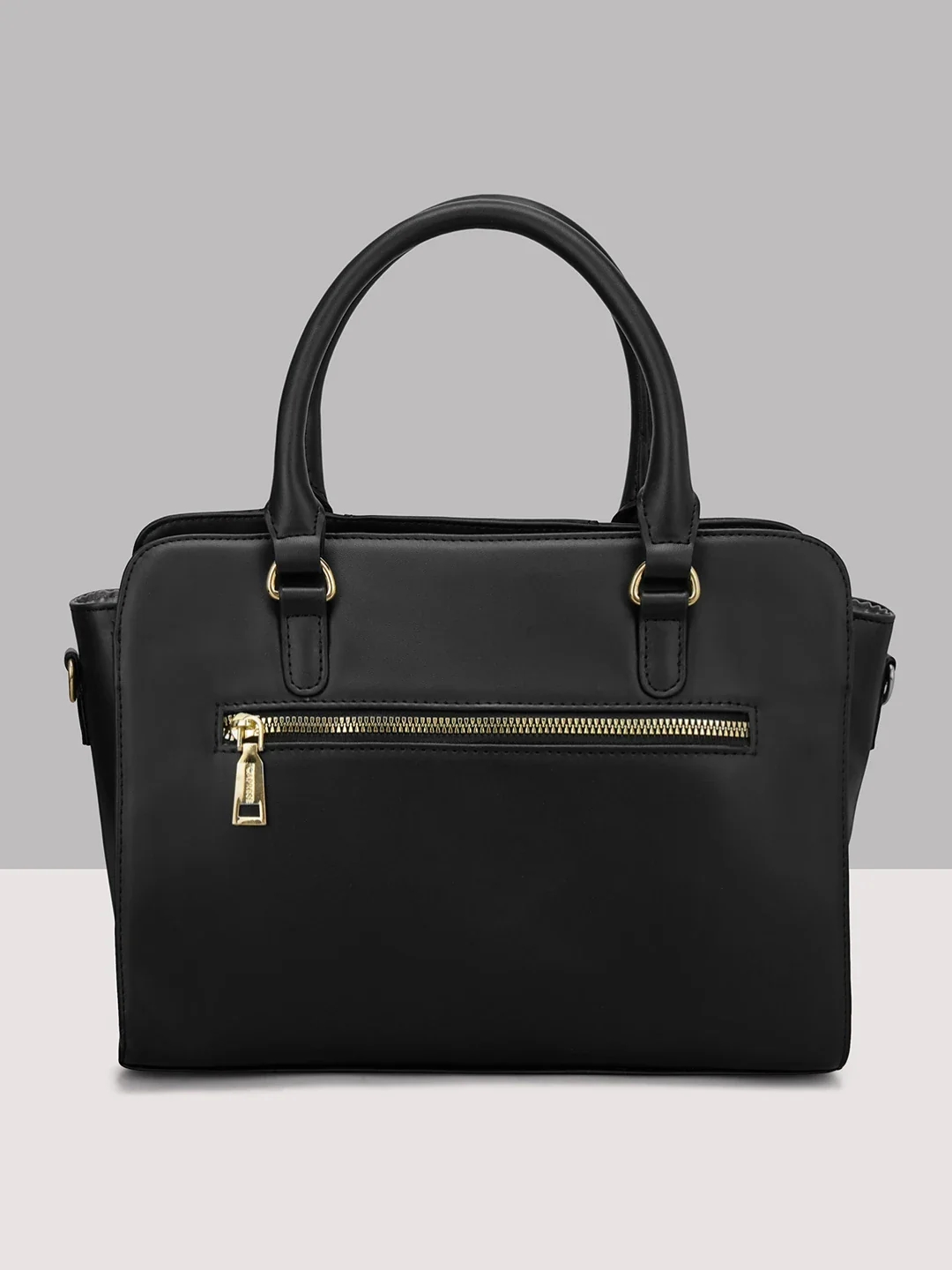 Caprese Giaa Medium Black Satchel Bag - Image 5