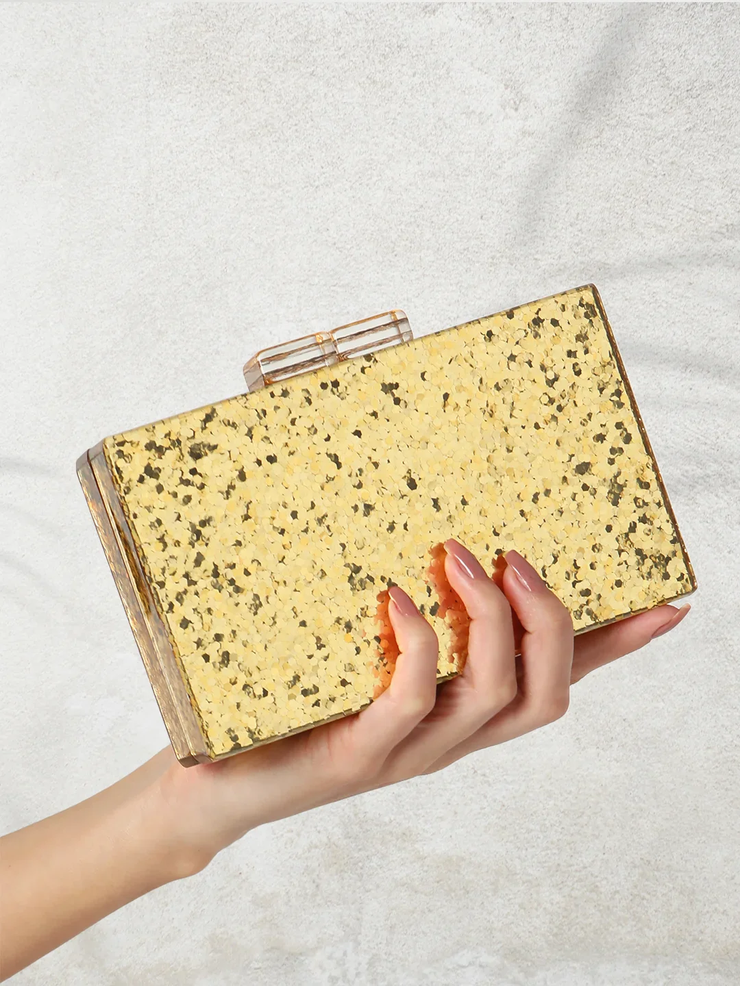 Caprese Gianna Small Gold Clutch - Image 3